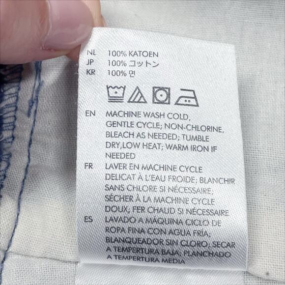 BRIXTON Beatrice Fitted Wide-Leg Jumpsuit in Blue & White Stripes Size S - Picture 10 of 10